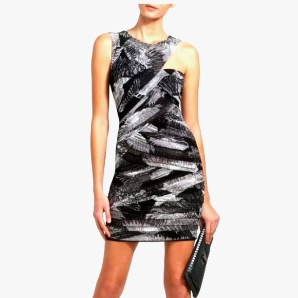 BCBGMAXAZRIA Nylon "Roxanne" Printed Cocktail Dress (D335) SIZE M - Picture 8 of 8